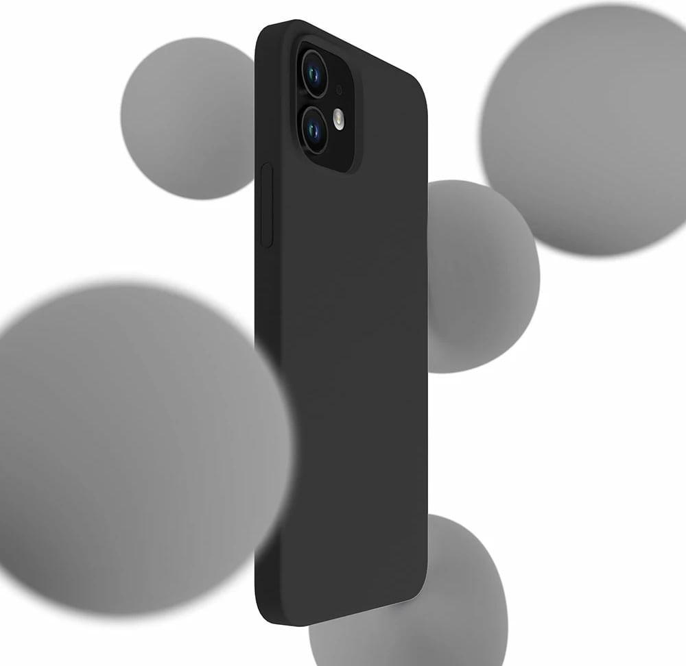 Mbështjellës silikon për celular 3mk Protection për iPhone 12 mini, i zi