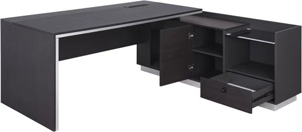 Tavolinë profesionale për zyre, kënd i djathtë, ngjyrë trëndafili, FH2086R, 180x170x76 cm