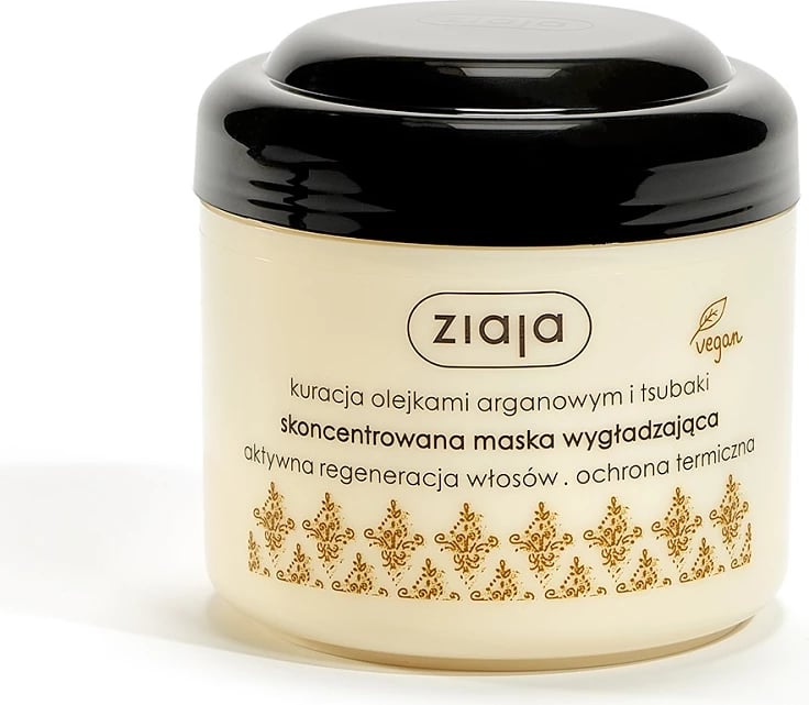 Maskë për flokë Ziaja Argan & Tsubaki Oil Treatment Concentrated Smoothing Mask për femra 200ml