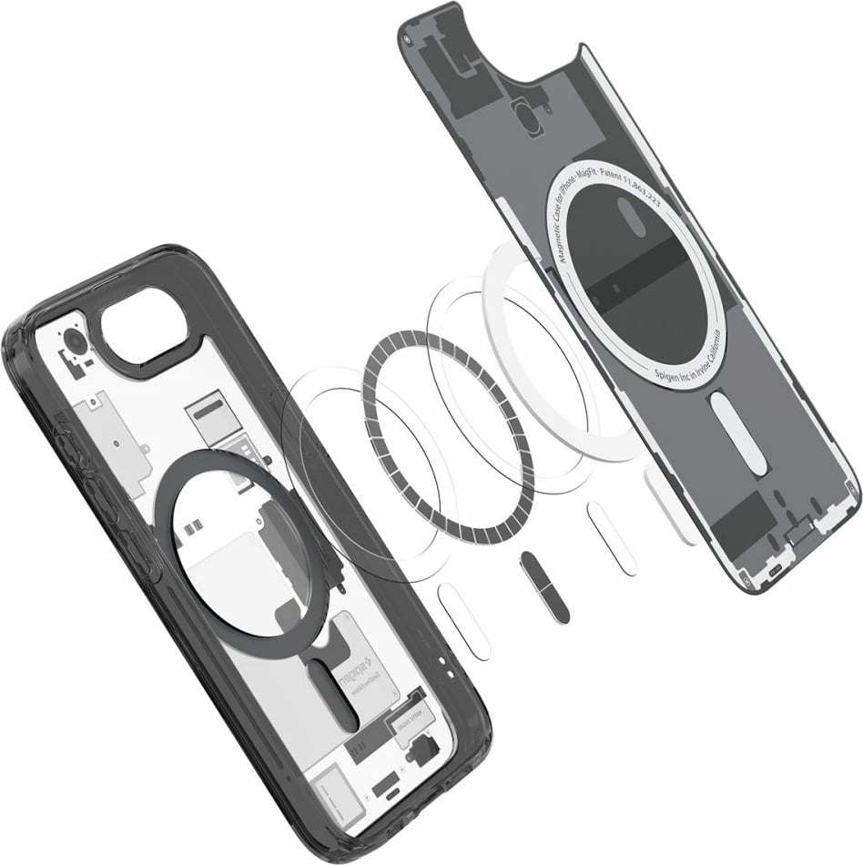 Mbështjellës, Spigen, Ultra Hybrid MagSafe Zero One për iPhone 16e, TPU+PC, MagSafe, Air Cushion, e zezë