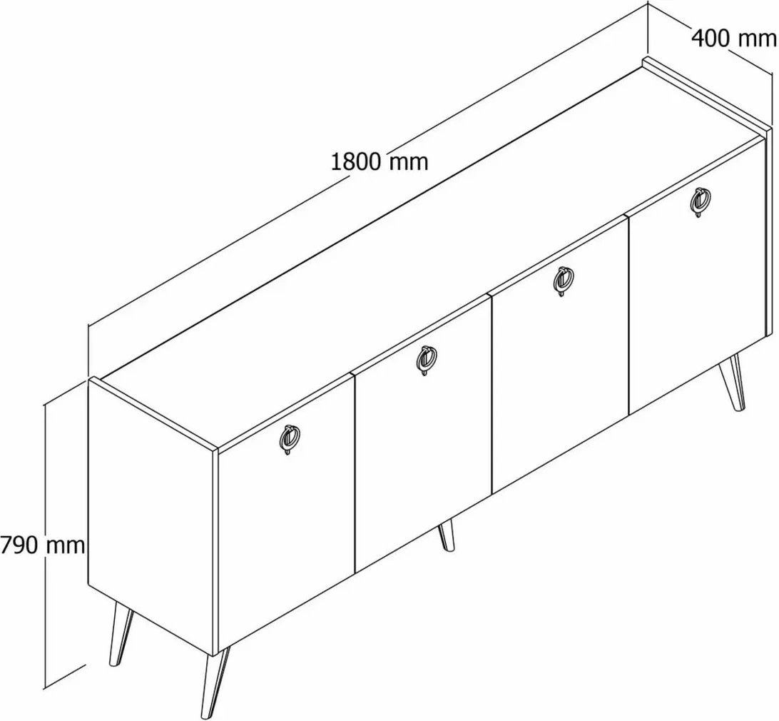 Konsol Skye Decor, ngjyrë e bardhë, Ay Tasi Kaya
