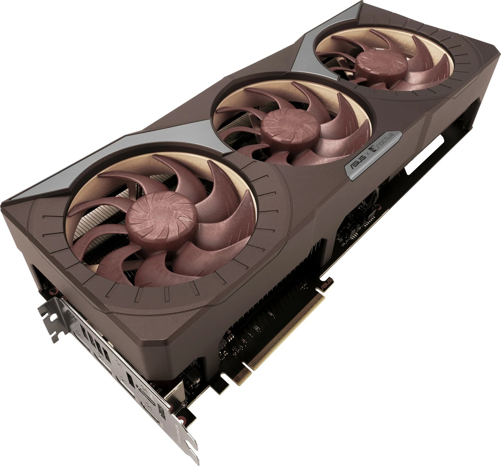 Kartelë grafike ASUS RTX 5080 Noctua OC Edition 16GB GDDR7, 3 ventilatorë, kafe Kartelë grafike ASUS RTX 5080 Noctua OC Edition 16GB GDDR7, 3 ventilatorë, kafe