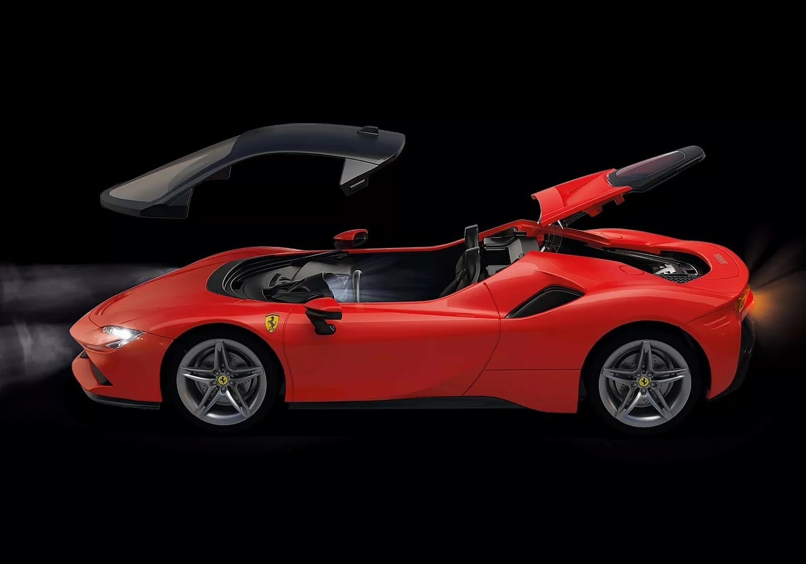 Set lodrash Playmobil Ferrari SF90 Stradale 71020, me drita, 43 pjesë, i kuq