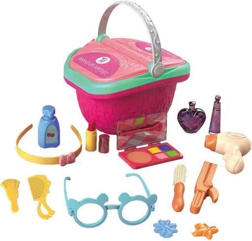 Set lodrash Luna Picnic Case "Beauty Set" për fëmijë, 27 pjesë, Rozë
