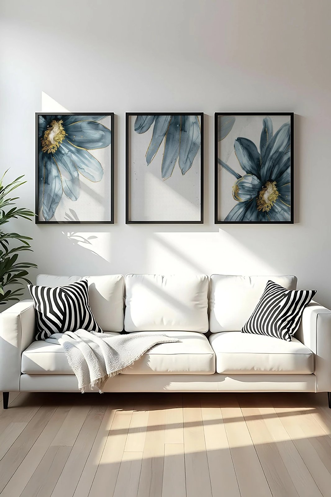 Pikturë dekorative me kornizë MDF (3 copë), Wallity, Huhu473S, 50x35