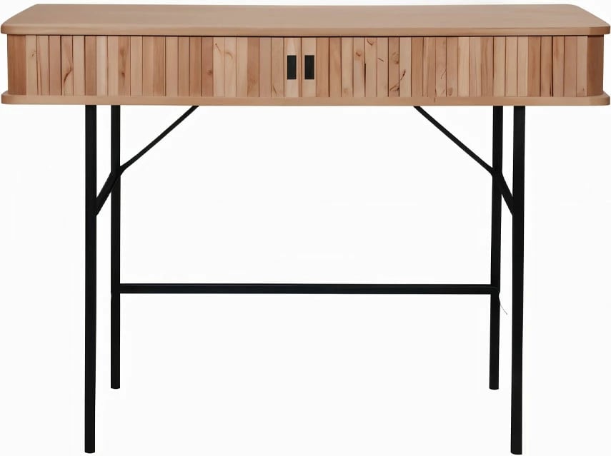 Konsolë Rolling, ngjyrë sonoma-zezë, 108x52x77cm