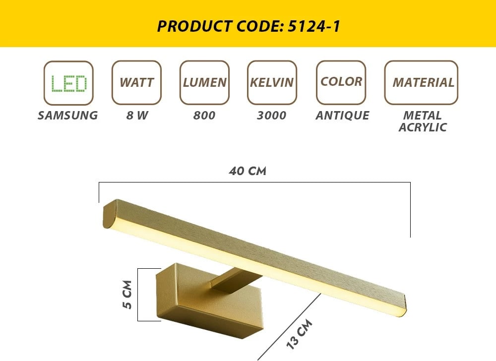 Llambë muri Opviq, L1647, ngjyrë antike