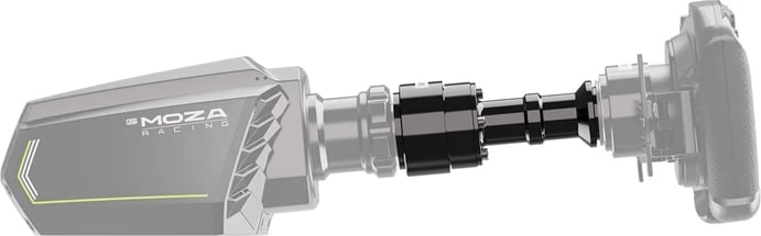 Zgjatues kolonë timoni Moza Racing RS061 për sim racing, i zi