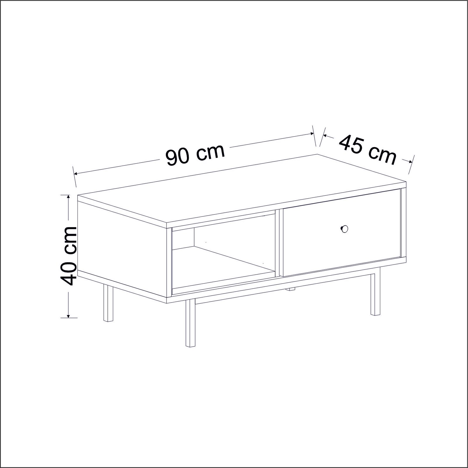 Set mobiljesh për dhomë dite, Skye Decor, ngjyrë antracit, natyrale