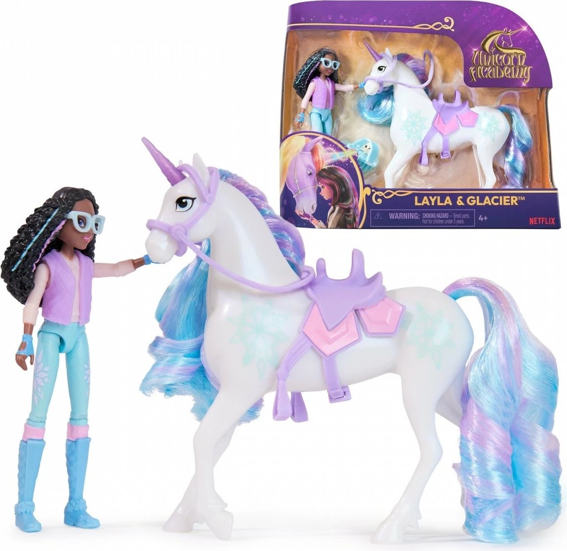 Set figurina Unicorn Academy Spin Master 6071175, Ava dhe Leaf, 11 cm + 13 cm, për vajza Set figurina Unicorn Academy Spin Master 6071175, Ava dhe Leaf, 11 cm + 13 cm, për vajza
