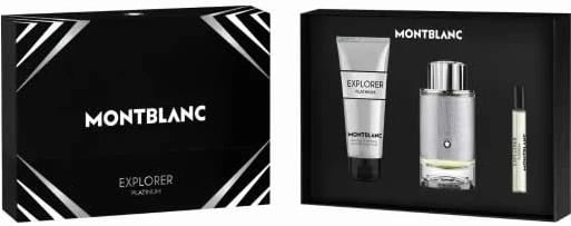Eau de Parfum për meshkuj Montblanc Explorer Platinum, set 3 pjesë, 100ml