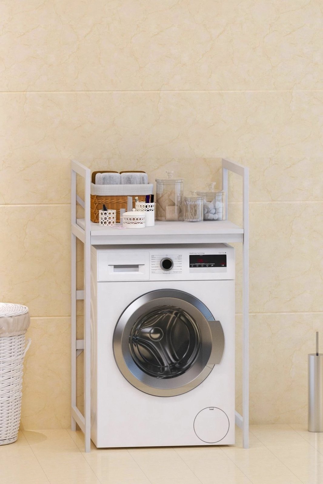 Dollap për lavatriçe, ngjyrë e bardhë, Skye Decor, C7