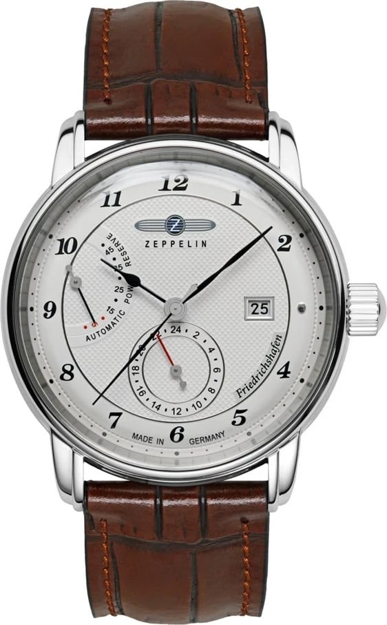Orë dore Zeppelin Friedrichshafen 85901, 42mm, Lëkurë kafe