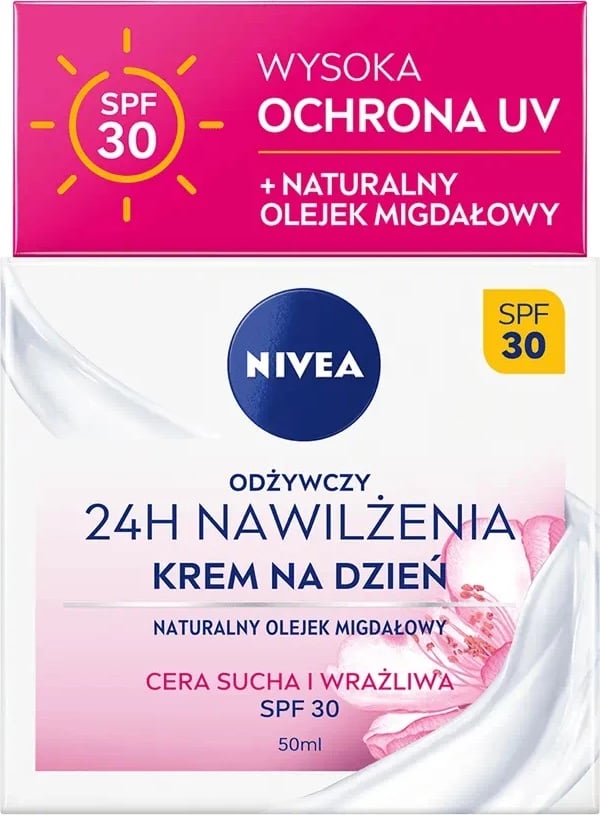 Krem ditës për femra Nivea 24H Moisturizing SPF30, 50ml
