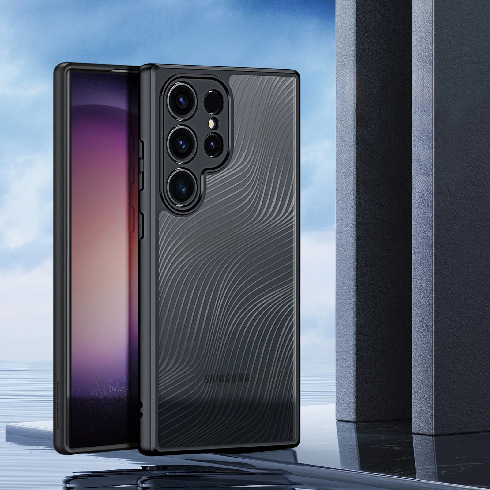 Mbështjellës Dux Ducis Aimo për Samsung Galaxy S24 Ultra, e zezë