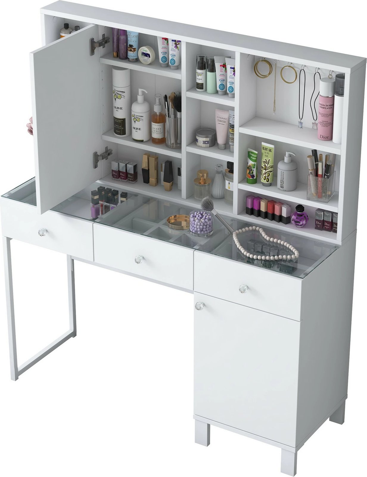 Tavolinë grimi Skye Decor, e bardhë, BJ138 - 3442