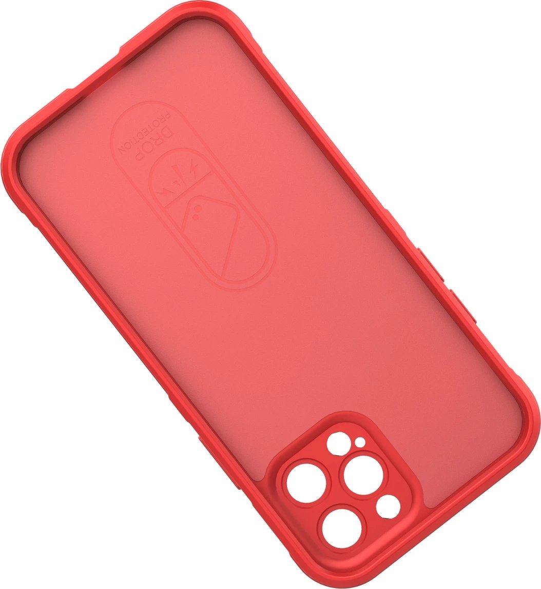 Mbështjellës Hurtel Magic Shield Case për iPhone 12 Pro, fleksibil, i blinduar, i kuq