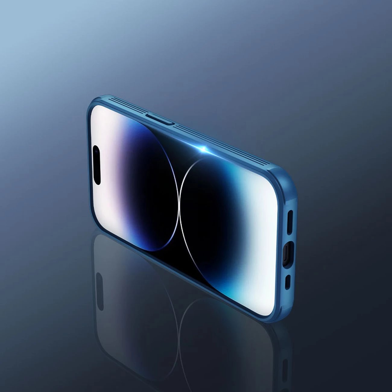 Mbështjellës Nillkin CamShield Pro për iPhone 14 Pro Max, me kapak kamere, Kaltër Mbështjellës Nillkin CamShield Pro për iPhone 14 Pro Max, me kapak kamere, Kaltër