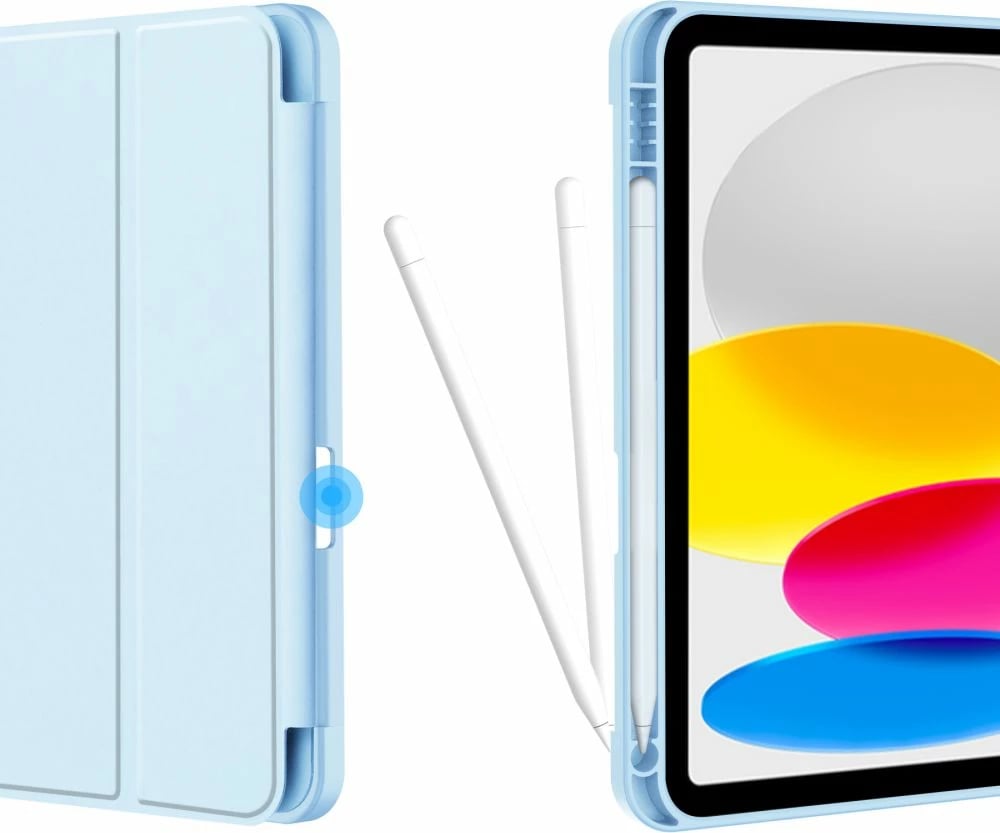 Mbështjellës Tech-Protect SC Pen për iPad 10.9" (2022), silikon, kaltër e çelët