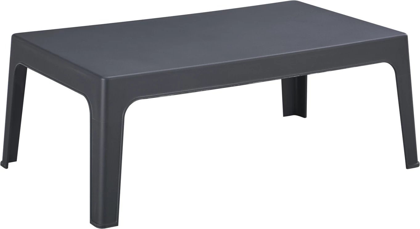 Tavolinë e ulët drejtkëndëshe SLEEK, polipropilen, ngjyrë gri e errët, FH6367.10, 99x59.5x39.5cm