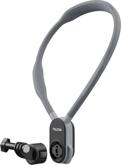 Mbajtëse qafe Telesin S2-HNB-01 për kamera sportive, me sistem lirimi të shpejtë, gri