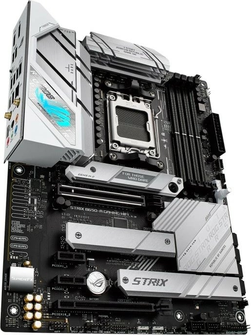 Pllakë amë Asus ROG STRIX B650-A Gaming WiFi, ATX, Socket AM5, DDR5, Wi-Fi 6E, e argjendtë
