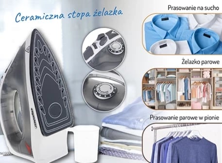Hekur me avull Adler Mesko MS 5037, 3400 W, Gri Hekur me avull Adler Mesko MS 5037, 3400 W, Gri