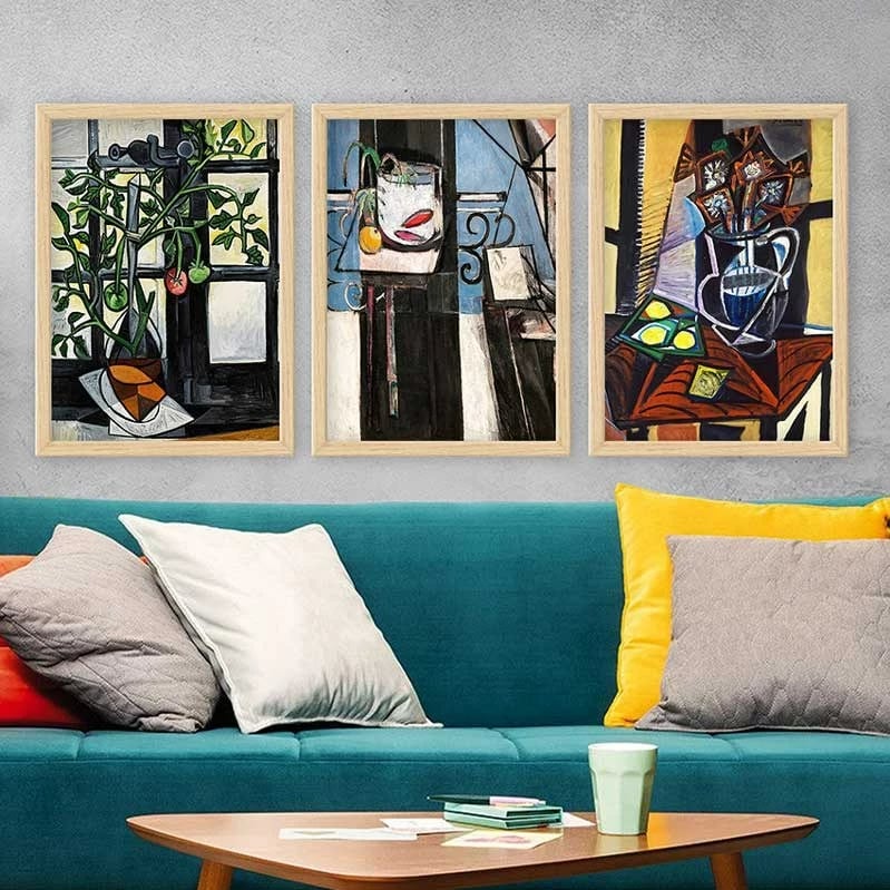 Pikturë dekorative me kornizë (3 copë), Wallity, 3NTC_UNPP04_3545