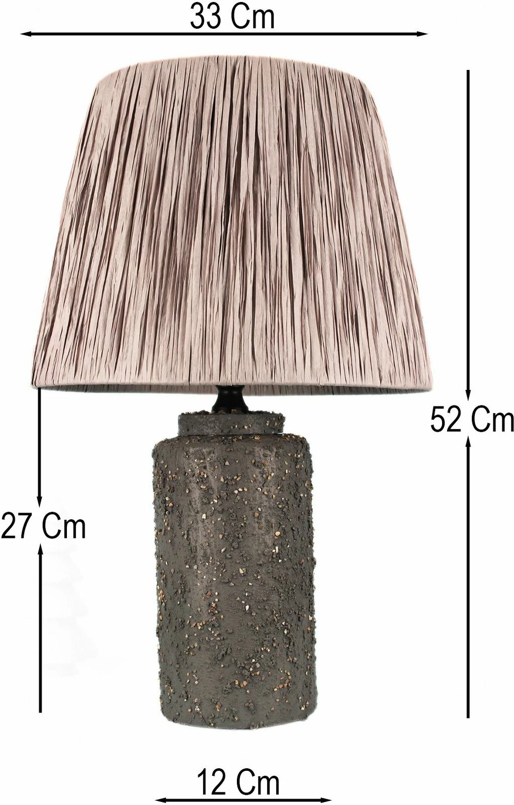 Llambë tavoline Opviq, BK110, trup qeramike, kapak rafie, shumëngjyrëshe