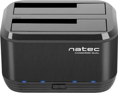 Stacion docking Natec Kangaroo Dual NSD-0955 për HDD/SSD 2.5''+3.5'', USB 3.0, i zi