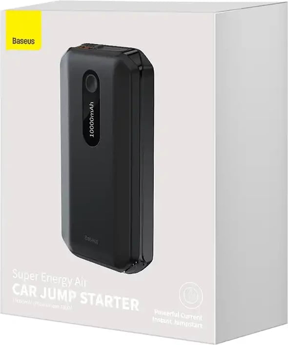 Jump starter Baseus CGNL020101, 10000mAh, 1000A, USB, e zezë
