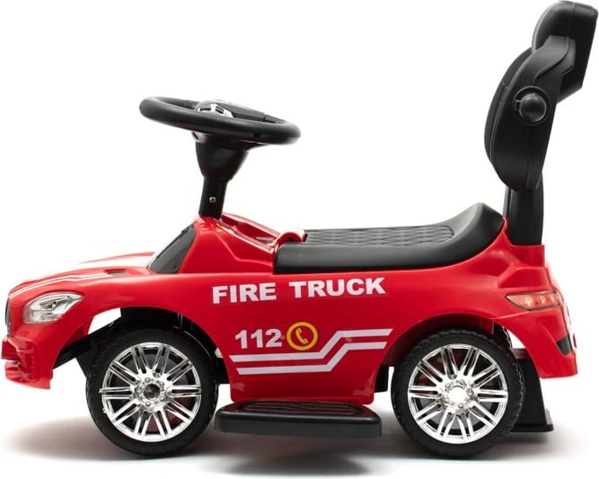 makinë lodër shtytëse BABY MIX HASSIC me panel zëri, dorezë udhëzuese, nga 12+ muaj, ngarkesë 25 kg, e kuqe