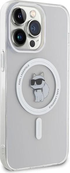 Mbështjellës Karl Lagerfeld IML Choupette MagSafe për iPhone 15 Pro Max, transparent