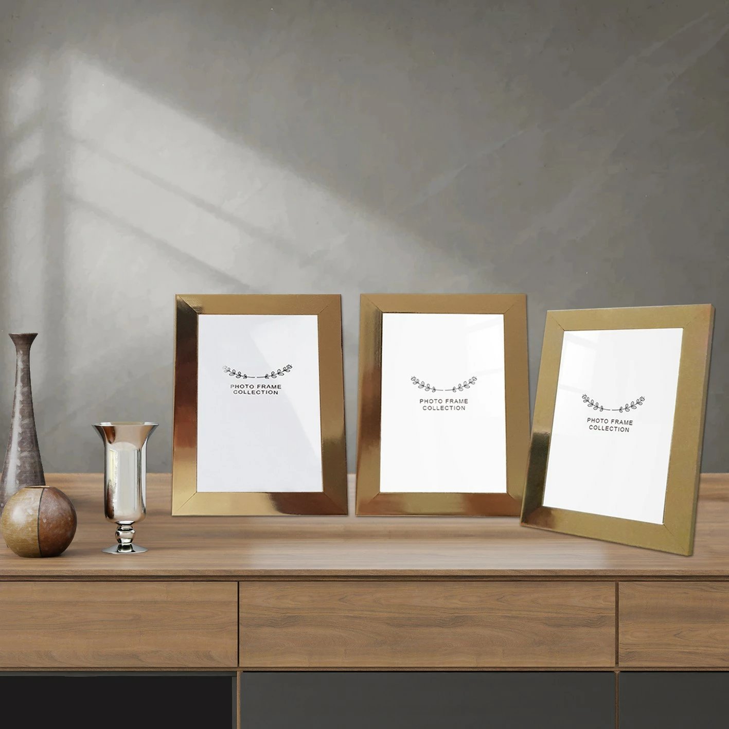 Korniza fotografish (3 copë), ngjyrë ari, Evila Originals, 15x21cm, 3IAFC1022_1521