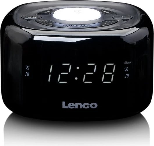 Radio-orë Lenco CR-12, LED, FM, zezë