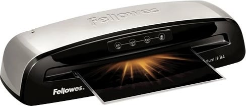 Laminator i ftohtë Fellowes Saturn 3i, A4, 23.5 cm, 125 µm, i zi dhe argjendtë