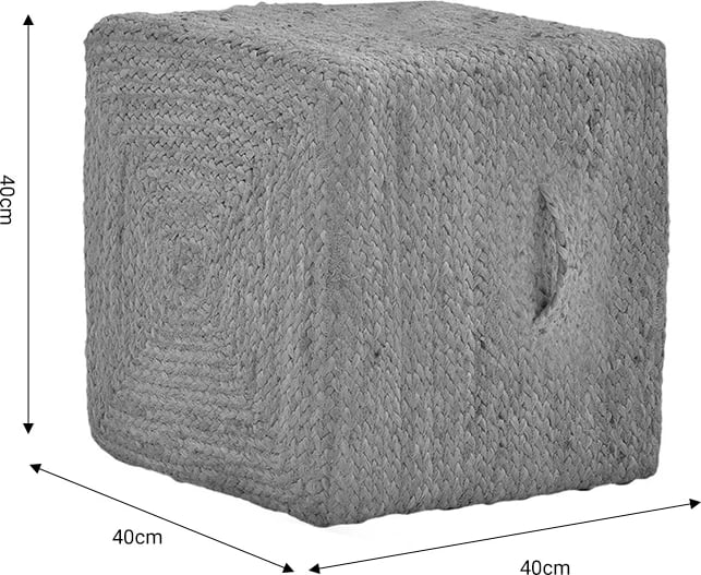 Karrige për bar Tresa, natyrale, 100% jute, 40x40x40 cm