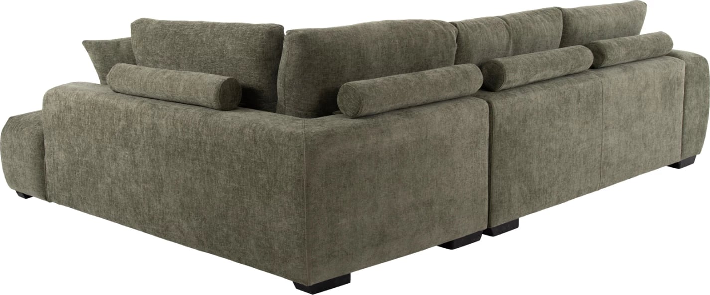 Kënd divan (djathtas) COVEN FH3266.04R, pëlhurë e gjelbër, 298x102-208x85H cm