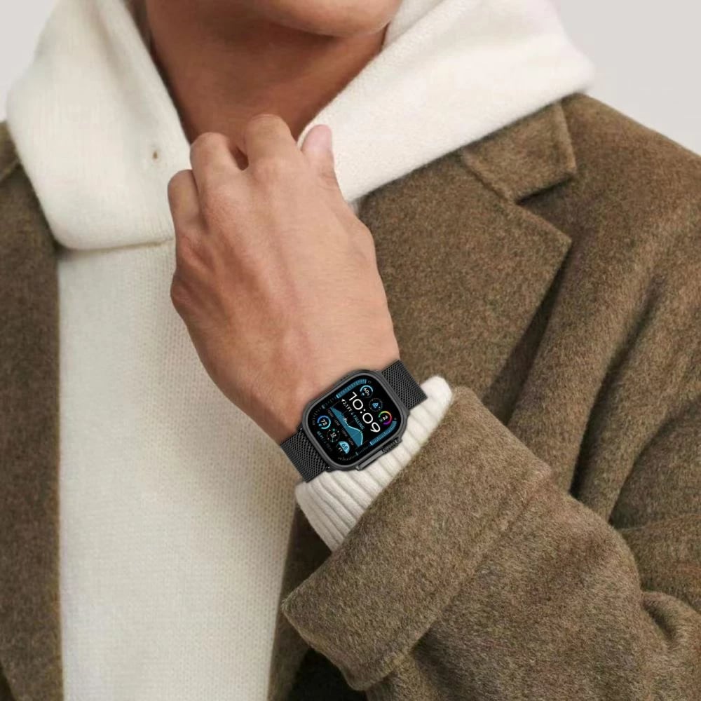 Rrip për smartwatch Tech-Protect Milano për Apple Watch 44/45/46/49mm, Argjend