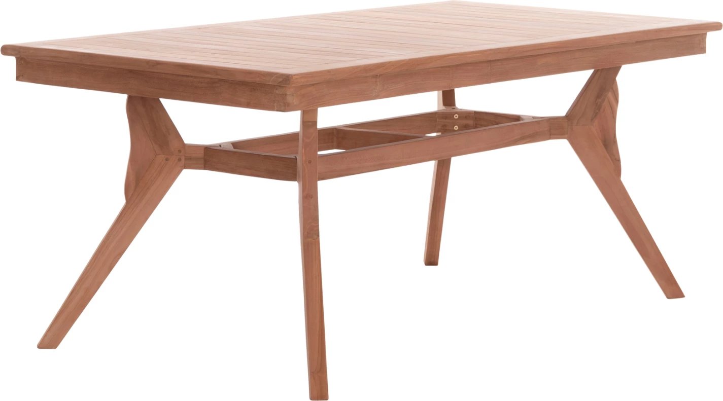 Tavolinë ngrënie për jashtë, dru teak natyral, WONDER FH18116, 180x91x75cm