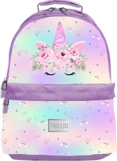 Çantë shpine GRIDE Bagtrotter Unicorn Phileas, 3 ndarje, shumëngjyrëshe
