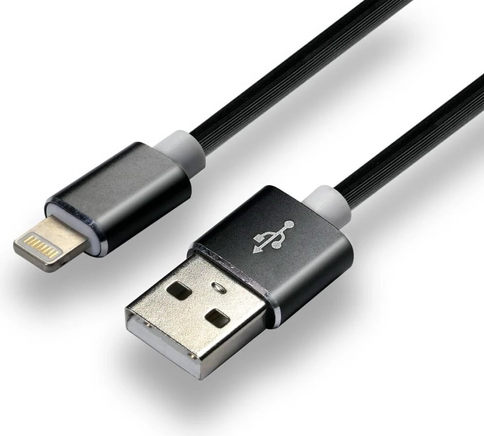 Kabllo karikuese everActive për Apple, Lightning, 2,4A, 1m, e zezë