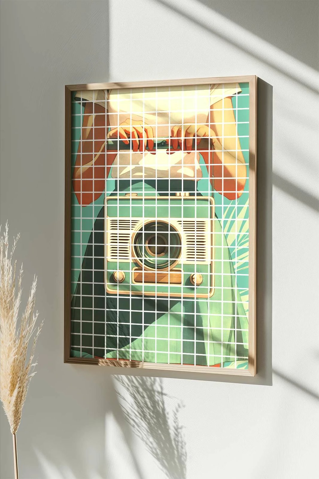 Pikturë dekorative me kornizë, shumëngjyrëshe, Popkare11, 33x48cm