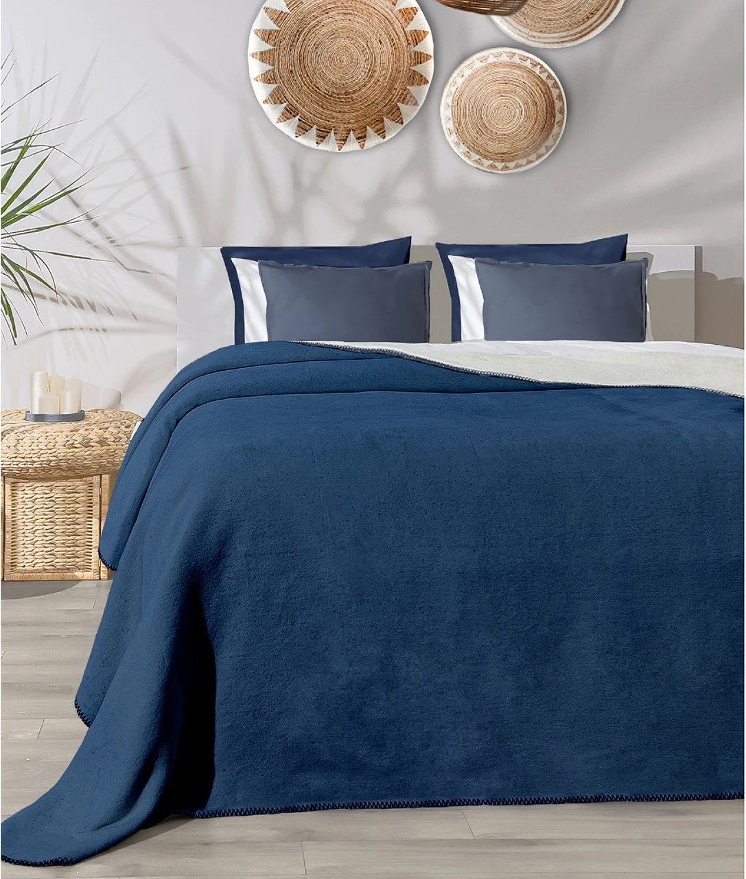 Batanije teke L'essentiel, ngjyrë kaltër dhe krem