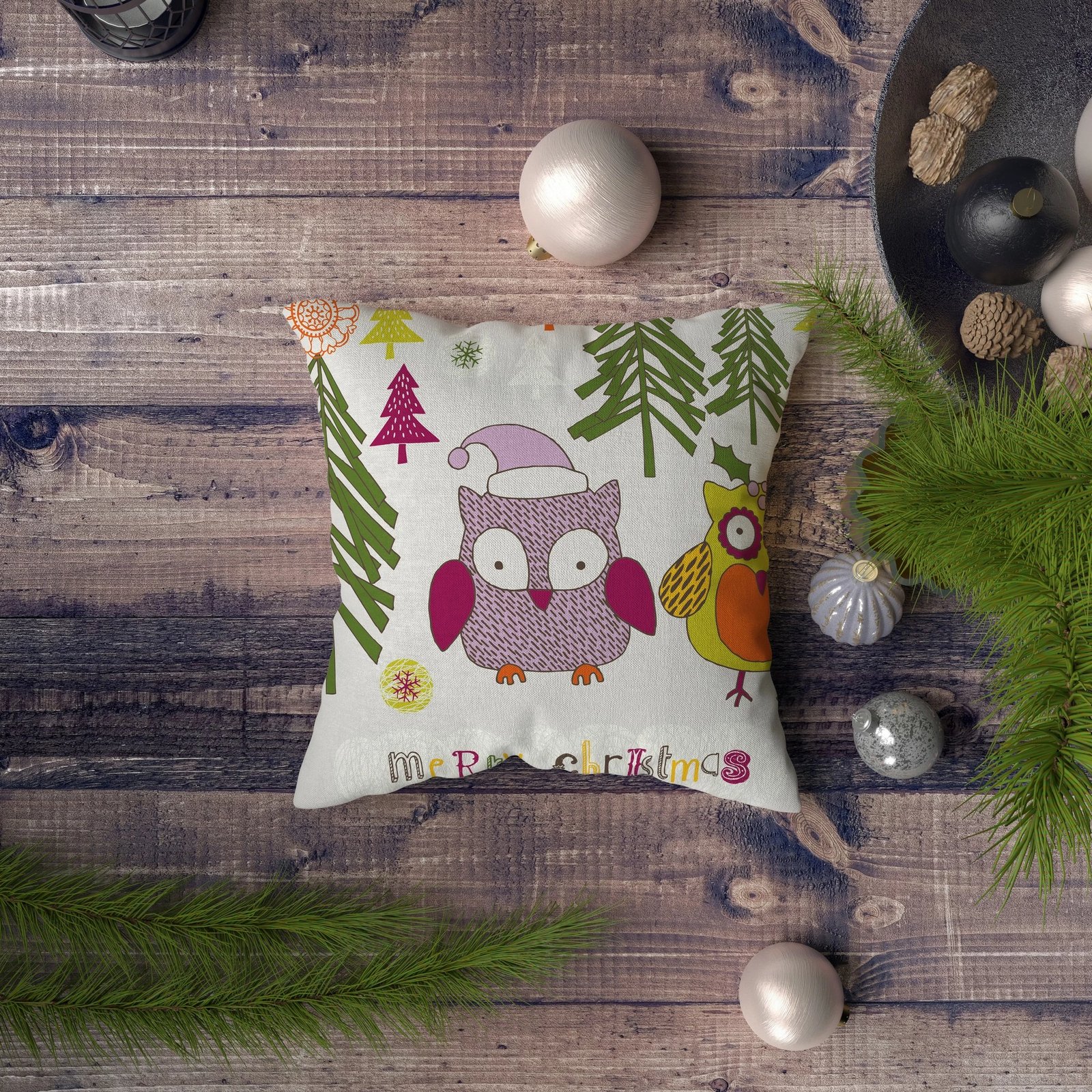 Jastëk dekorativ Aberto Design, NYXMAS097, shumëngjyrësh, 43x43cm