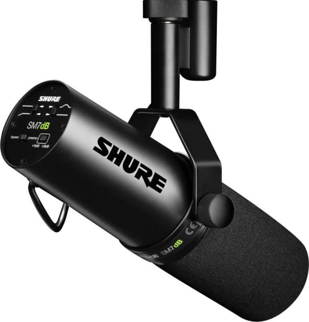 Mikrofon dinamik me parapërforcues, Shure SM7dB, XLR, i zi