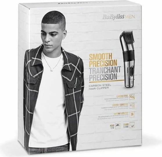 Makinë rroje qethëse dhe trimmer mjekre BaByliss E977E 26 nivele 0.5-25 mm pa kabllo/me kabllo argjendtë