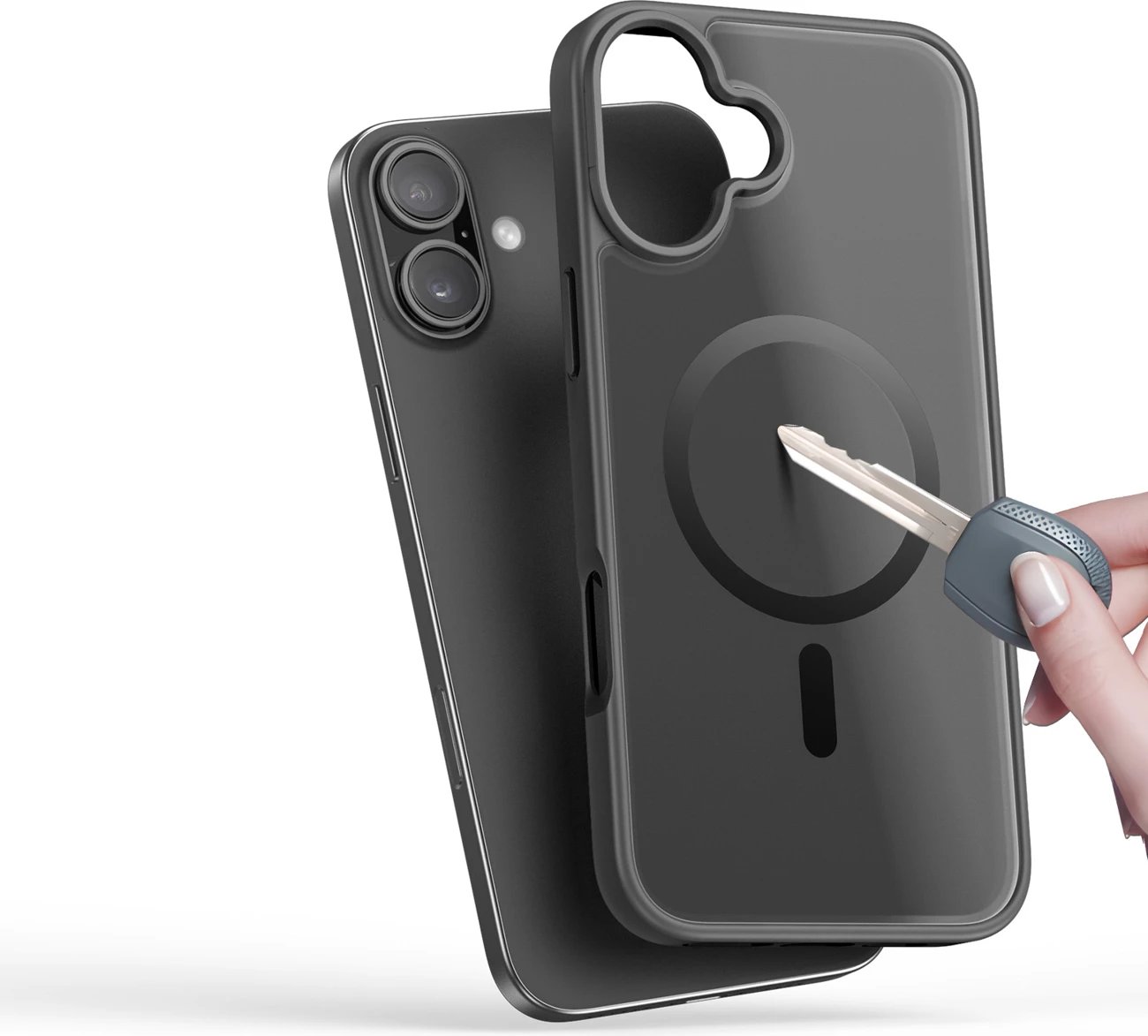 Mbështjellës Dux Ducis Yind për iPhone 17, MagSafe, i zi