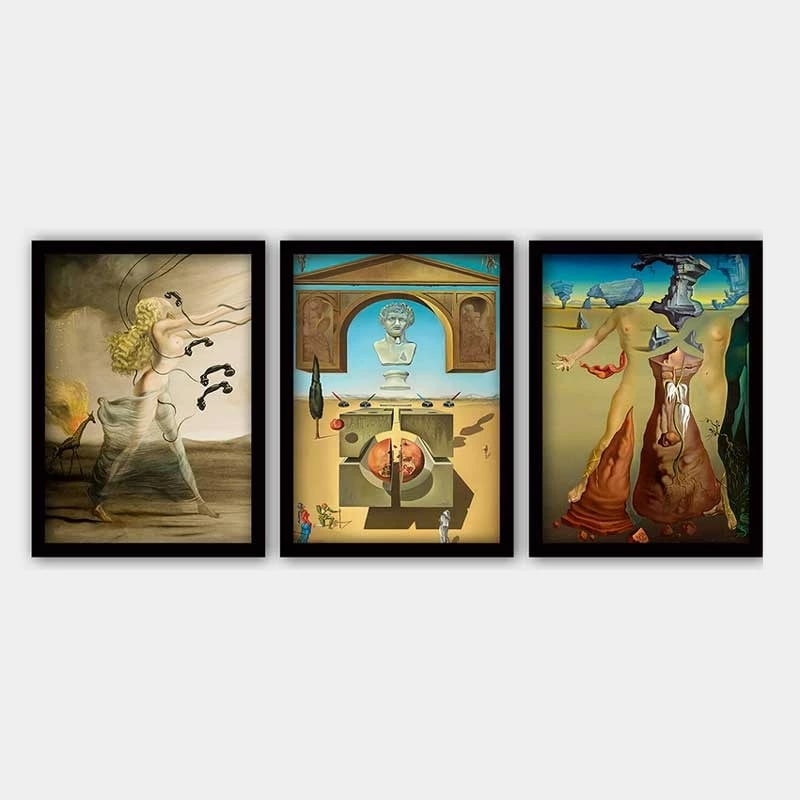 Pikturë dekorative me kornizë (3 copë), Wallity, 3SC_UN1385243_3545