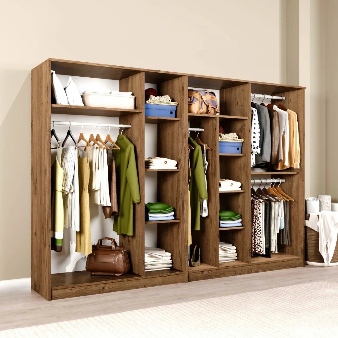 Dollap rrobash, ngjyrë Atlantic Pine, Skye Decor Kardelen 1600-117, 280x180x51.8cm